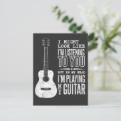 Sieht aus, als höre ich dir Musik-Gitarre zu Postkarte (Stehend Vorderseite)