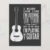 Sieht aus, als höre ich dir Musik-Gitarre zu Postkarte (Vorderseite)