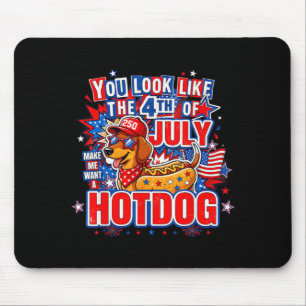Sieht aus wie der 4. Juli lässt Hotdog echt wollen Mousepad