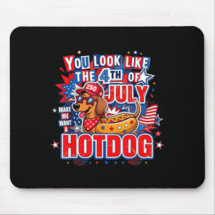 Sieht aus wie der 4. Juli lässt wirklich Hotdog wo Mousepad