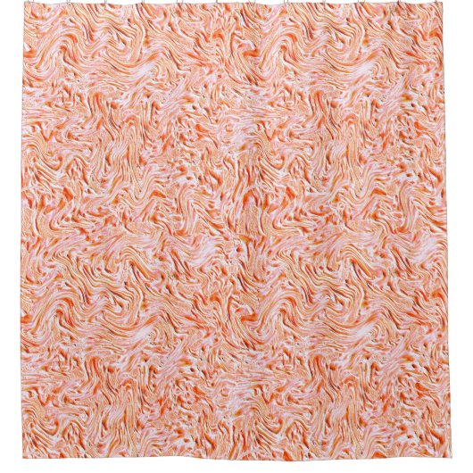 Sieht aus wie die Wand, die Farbe Lachs Duschvorhang (Vorderseite)