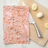 Sieht aus wie die Wand, die Farbe Lachs Geschirrtuch (Viertel Falte)