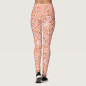 Sieht aus wie die Wand, die Farbe Lachs Leggings (Rückseite)