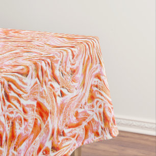 Sieht aus wie die Wand, die Farbe Lachs Tischdecke
