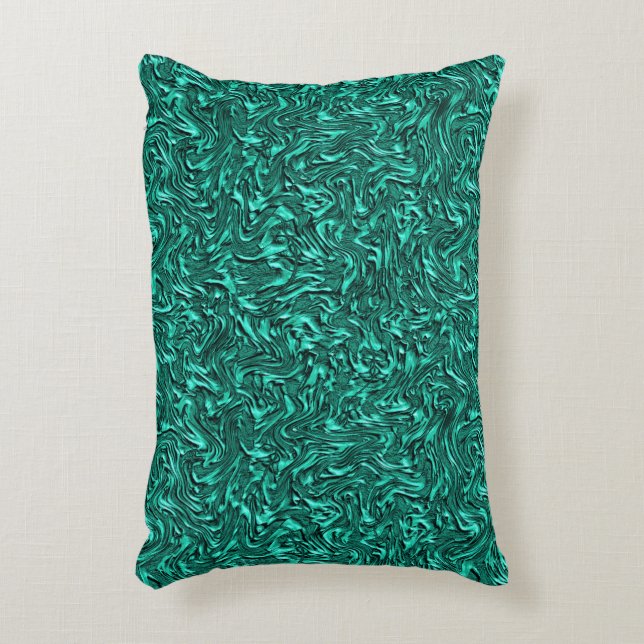 Sieht aus wie ein Jadegrün mit einer Wandstruktur Dekokissen (Vorderseite(Vertikal))