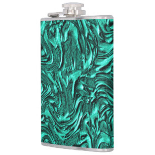 Sieht aus wie ein Jadegrün mit einer Wandstruktur Flachmann