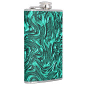 Sieht aus wie ein Jadegrün mit einer Wandstruktur Flachmann (Rechts)