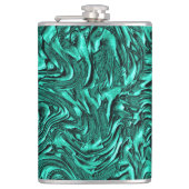 Sieht aus wie ein Jadegrün mit einer Wandstruktur Flachmann (Vorderseite)