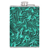 Sieht aus wie ein Jadegrün mit einer Wandstruktur Flachmann (Rückseite)