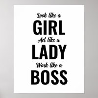 Sieht aus wie ein Mädchen, das wie eine Lady arbei