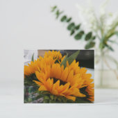Sieht aus wie eine Sonnenblume Postkarte (Stehend Vorderseite)