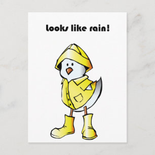 Sieht aus wie Rain Duck Hühnchen Niedlich Kids Car Postkarte
