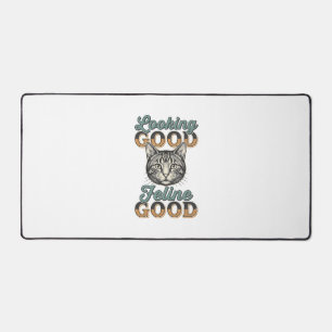 Sieht gut aus, felines Gutes Vintage-Katze Design_ Schreibtischunterlage