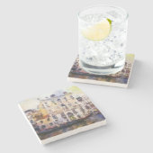 Sieht Od Venedig an, das im künstlerischen Steinuntersetzer (Seitenansicht)