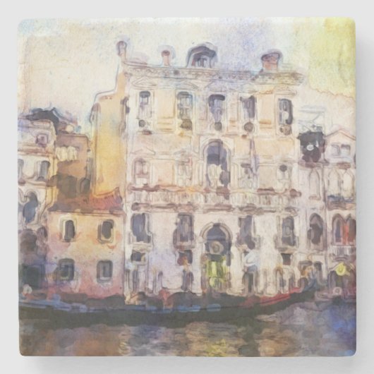 Sieht Od Venedig an, das im künstlerischen Steinuntersetzer (Vorderseite)