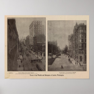 Sieht Reichtum, Unternehmen, Seattle, Wäsche an Poster