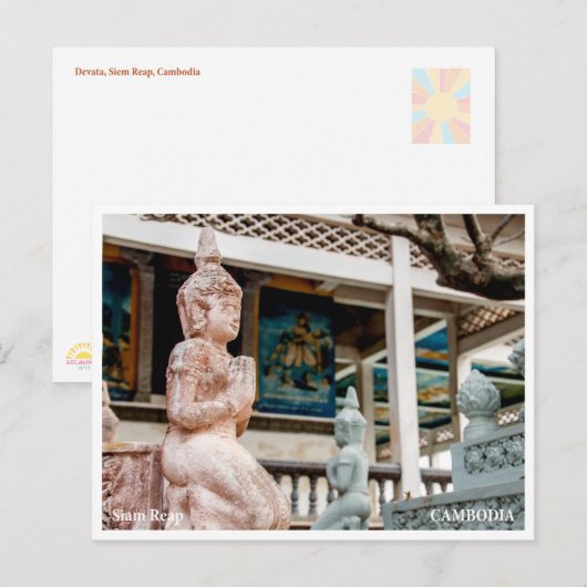 Siem Reap Devata Tempel Postkarte (Vorne/Hinten)