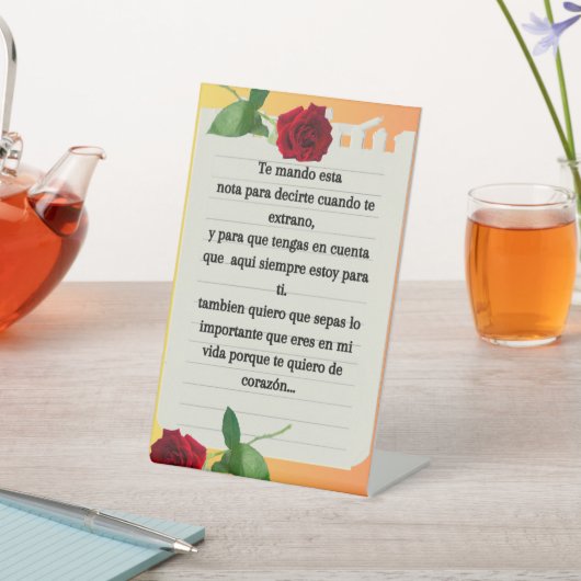 "Siempre a tu lado" Sockelschild (In SItu)