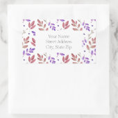 Siena gemischt, Lila Blätter Rechteckiger Aufkleber (Tasche)