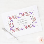 Siena gemischt, Lila Blätter Rechteckiger Aufkleber (Umschlag)