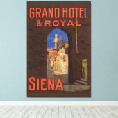 Siena Grand Royal Hotel Vintag Italienisch Travel  Leinwanddruck (Insitu (Holzboden))