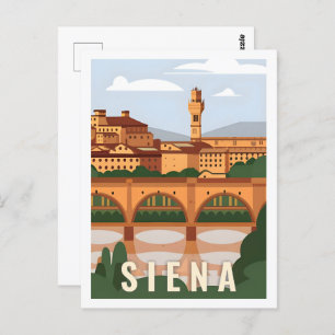 Siena Italien Berühmter Reiseort Postkarte