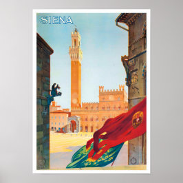 Siena Italien Jahrgang Reise Poster