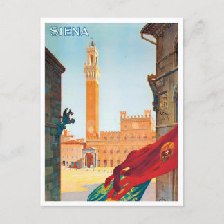 Siena Italien Jahrgang Reise Postkarte
