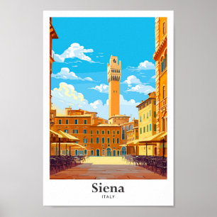 Siena Italien Kunst, Dichtung und Musik Poster