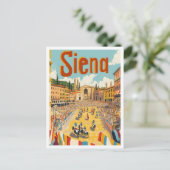 Siena Italien Kunst, Dichtung und Musik Postkarte (Stehend Vorderseite)