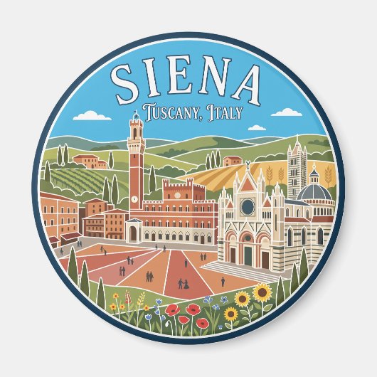 Siena Italien Magnet (Vorne)
