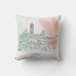 Siena Italien mit italienischem Flaggenfarben Pen Kissen