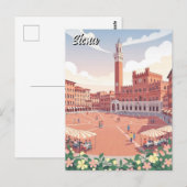 Siena Italien Reise Postkarte (Vorne/Hinten)