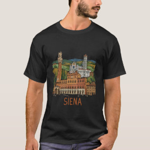 Siena Italien Reise Souvenir Geschenk Historische T-Shirt