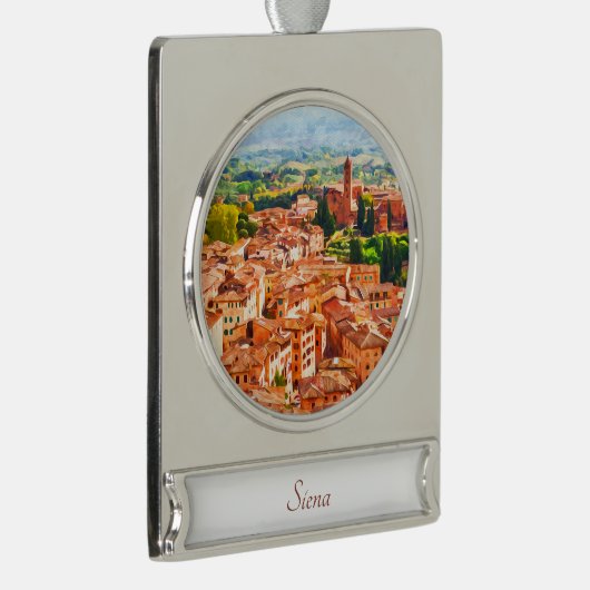 Siena, Italien Reisen Kunst, Dichtung und Musik Banner-Ornament Silber (Rechts)
