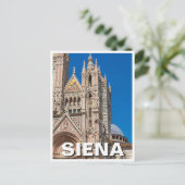 Siena Italien Reisesaal Duomo Kathedrale Postkarte (Stehend Vorderseite)