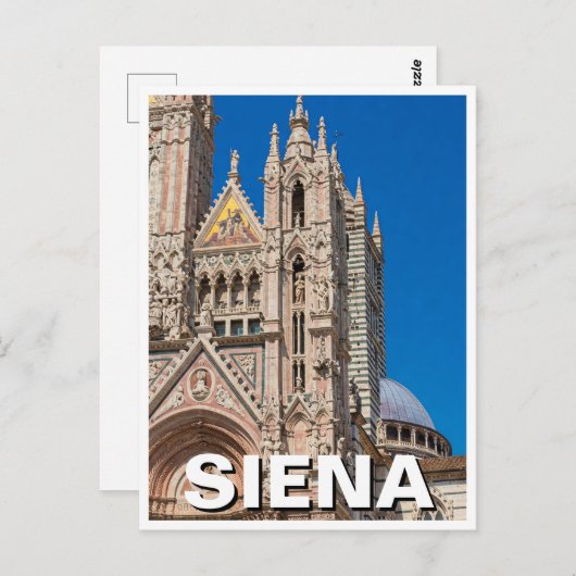 Siena Italien Reisesaal Duomo Kathedrale Postkarte (Vorne/Hinten)