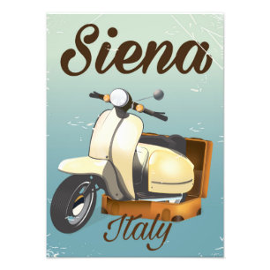 Siena Italien Roller Urlaubs Poster