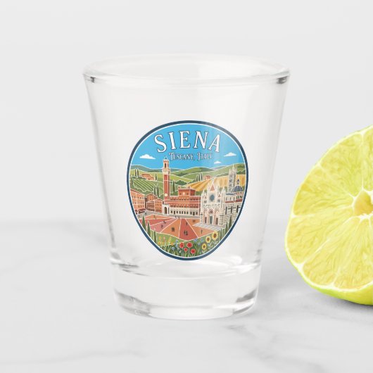 Siena Italien Schnapsglas (Vorderseite)