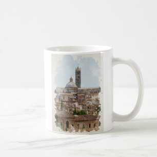 Siena Italien Wasserfarben Kunst, Kultur Kaffeetasse