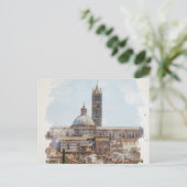 Siena Italien Wasserfarben Kunst, Kultur Postkarte (Stehend Vorderseite)