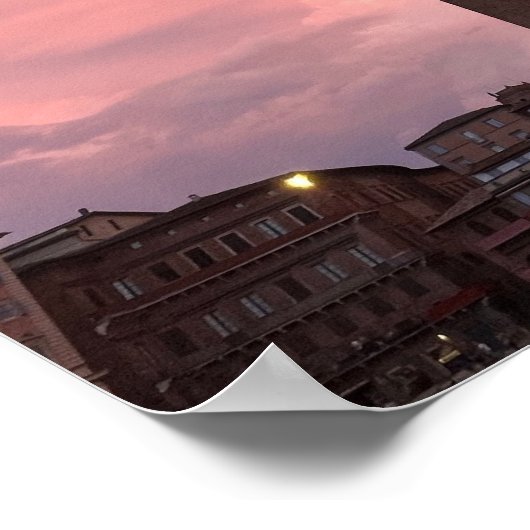 Siena Italy Sunset Poster (Ecke)