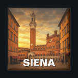 Siena Italy Travel Magnet<br><div class="desc">Siena, Italien, ist eine atemberaubende mittelalterliche Stadt im Herzen der Toskana, bekannt für ihre gut erhaltene gotische Architektur und reiche Geschichte. Auf drei Hügeln erbaut, bietet Siena einen atemberaubenden Blick auf die sanfte toskanische Landschaft und die historische Skyline aus roten Ziegelsteinen und steil aufragenden Türmen. Mitten auf der Piazza del...</div>