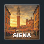 Siena Italy Travel Magnet<br><div class="desc">Siena, Italien, ist eine atemberaubende mittelalterliche Stadt im Herzen der Toskana, bekannt für ihre gut erhaltene gotische Architektur und reiche Geschichte. Auf drei Hügeln erbaut, bietet Siena einen atemberaubenden Blick auf die sanfte toskanische Landschaft und die historische Skyline aus roten Ziegelsteinen und steil aufragenden Türmen. Mitten auf der Piazza del...</div>