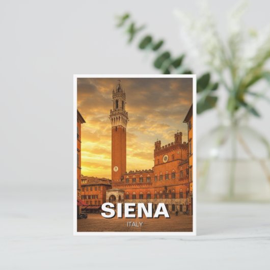 Siena Italy Travel Postkarte (Stehend Vorderseite)
