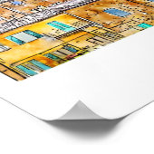 Siena Italy Wasserfarbe Sketch Hand zeichnen Poster (Ecke)