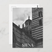 Siena Kathedrale Italien Dome BW Postkarte (Vorne/Hinten)