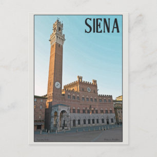 Siena - Palazzo Pubblico Morgen Postkarte