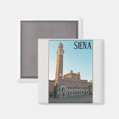 Siena - Palazzo Pubblico Morning Magnet (Vorderseite/Rückseite)