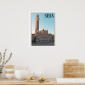 Siena Palazzo Pubblico Morning Poster (Küche)